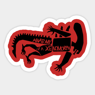 Anatomy of a Xenomorph Sticker